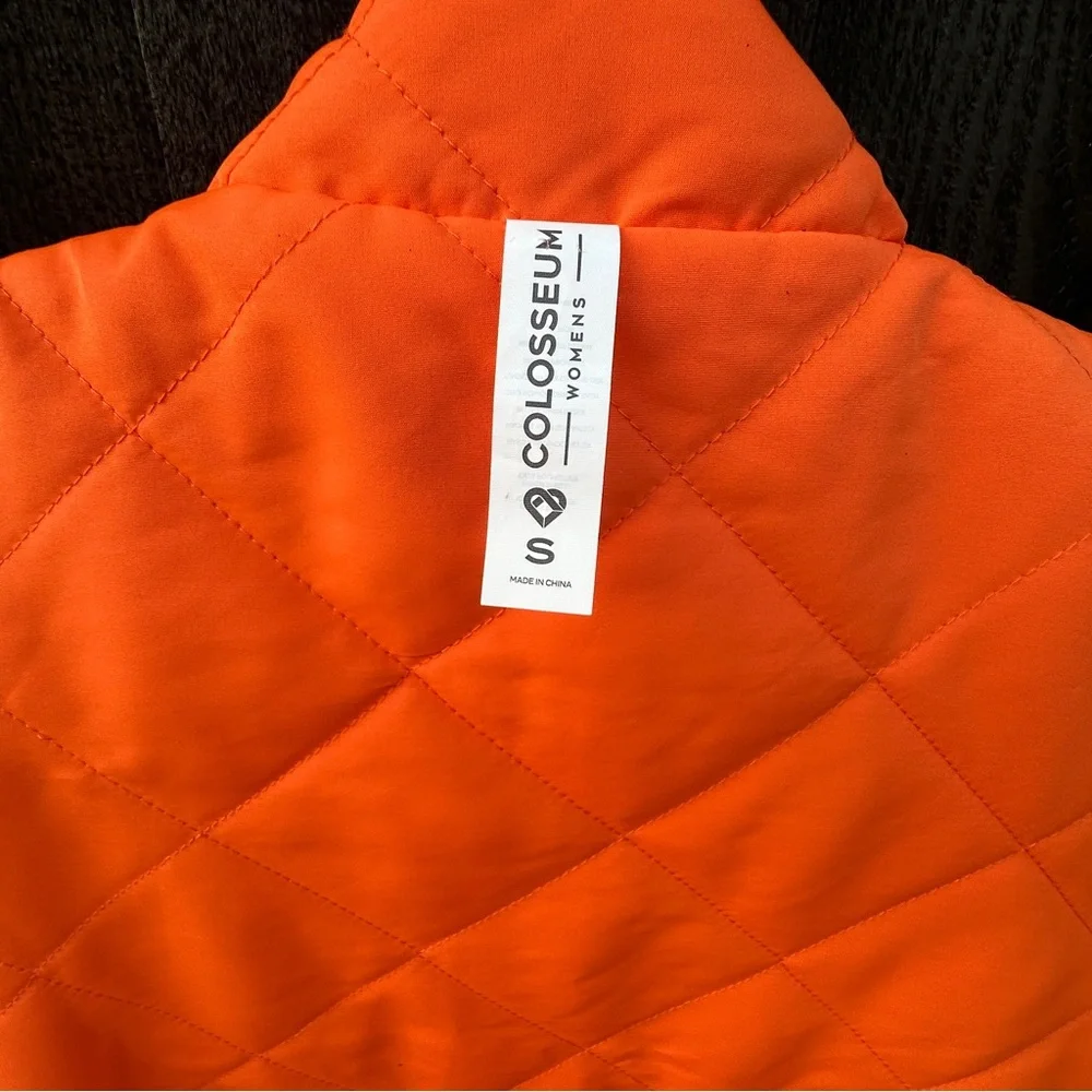 Colosseum Auburn University reversible blue and orange vest wooly fleece size S
